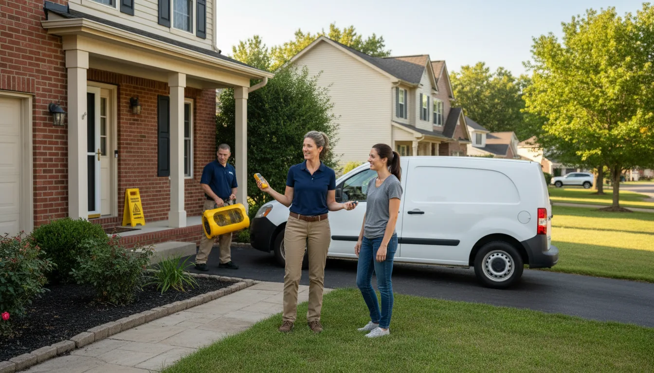 Residential water damage restoration in Port Bolivar, TX